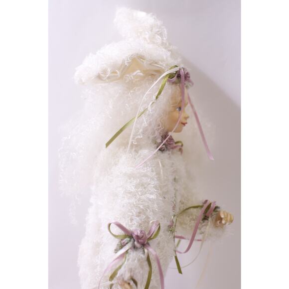 Vintage, Doll wearing Easter Rabbit Outfit, White, Decorative, ~ 251114-WH 824 - Picture 4 of 5